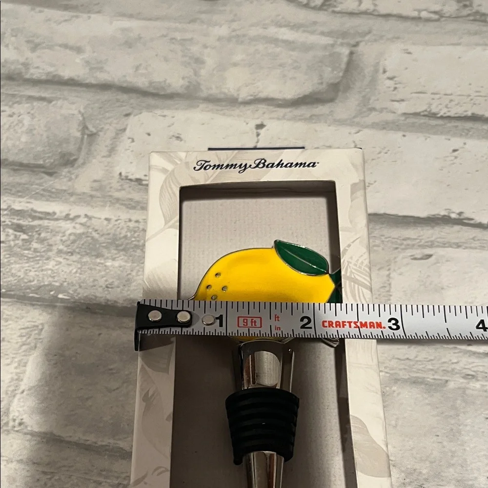 Tommy Bahama Yellow and Green Lemon wine Bottle Stopper new - Picture 4 of 6